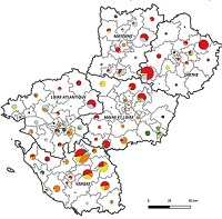 Image de la carte sur la localisation des industries agroalimentaires en 2020