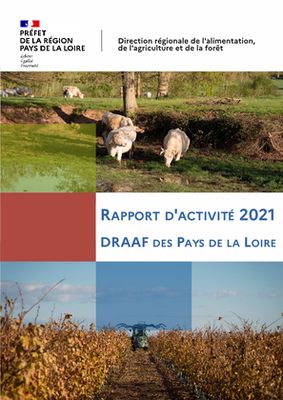 couverture du rapport d'activité de la DRAAF des Pays de la Loire pour l'année 2021