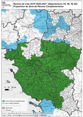 illustration des territoires en zone de mesures complementaires