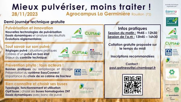 programme de la journée de sensibilisation à la réduction des produits phytosanitaires